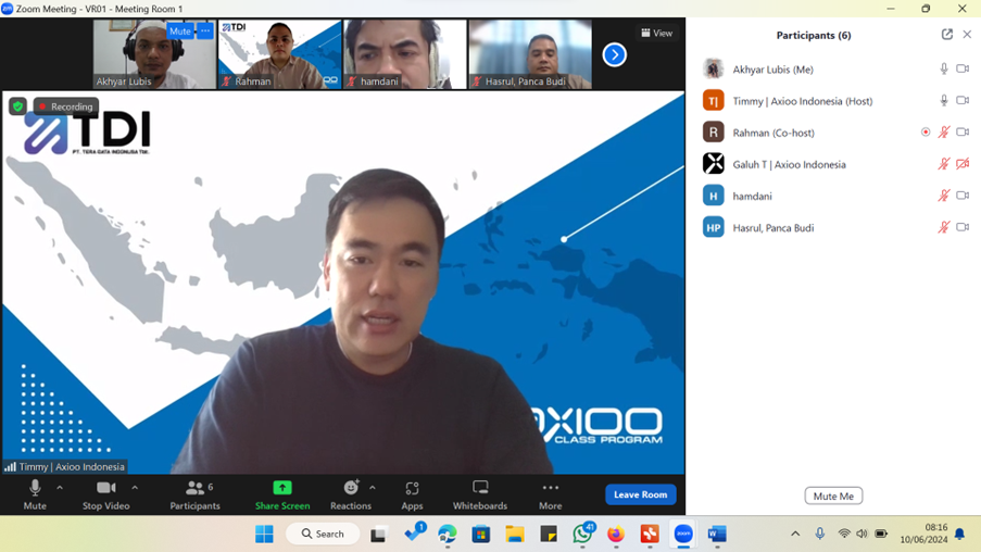 Zoom Meeting antara UNPAB dan Axioo